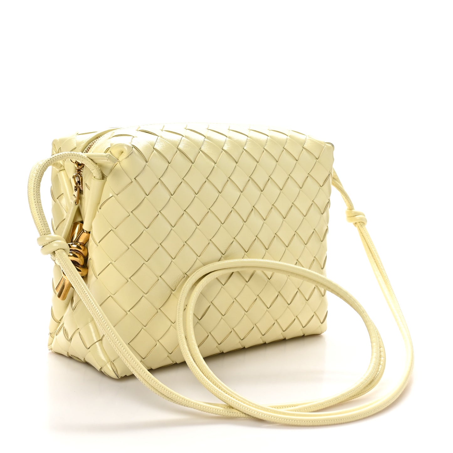 Nappa Intrecciato Small Loop Camera Bag Ice Cream