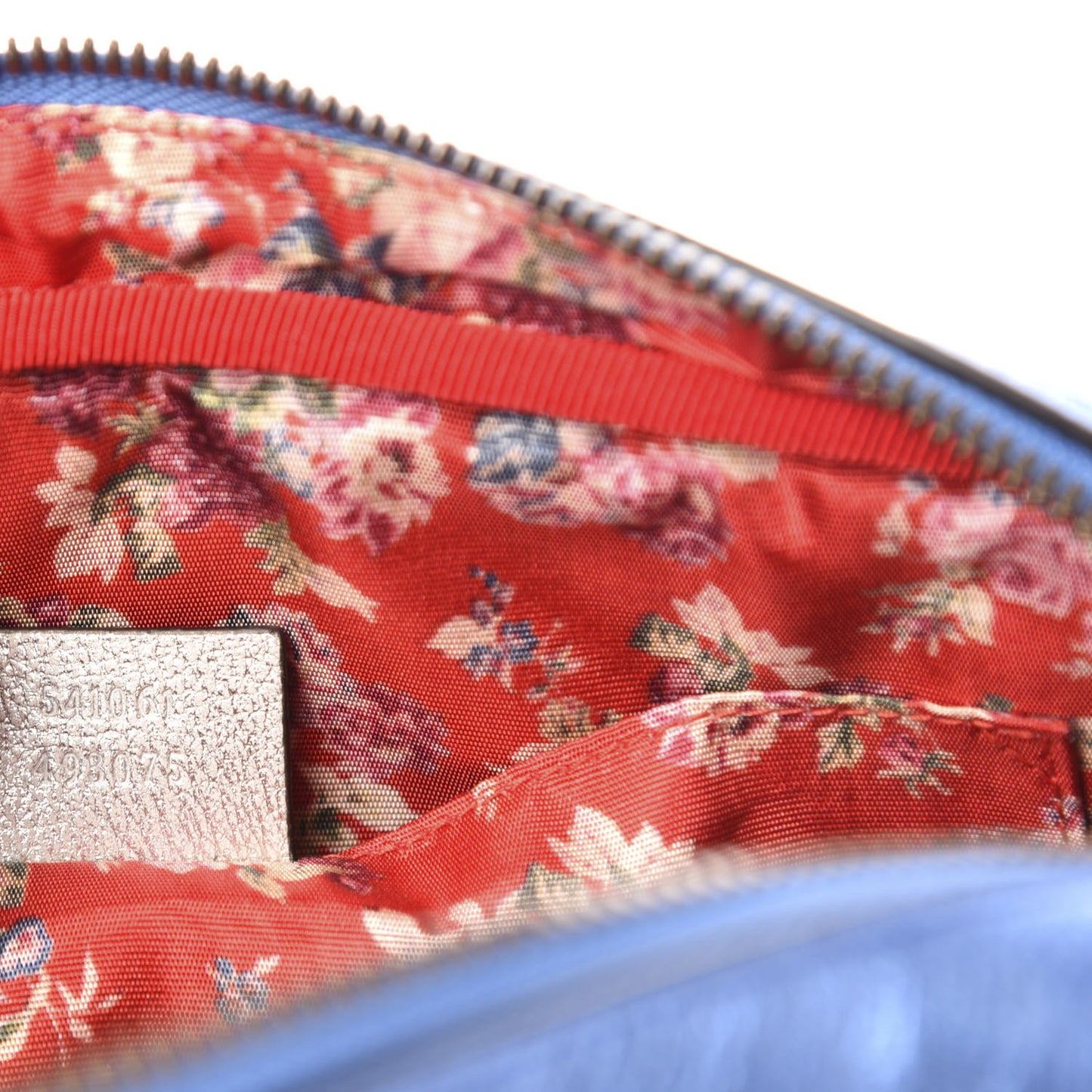 Laminated Nappa Trapuntata Small Zumi Shoulder Bag Rosso Marine Argento
