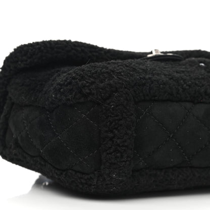 Chanel Shearling Lambskin Pearl Flap Black 8 of 13