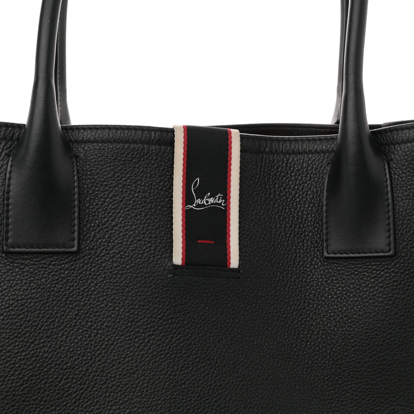 Grained Calfskin Large Nastroloubi Tote Black
