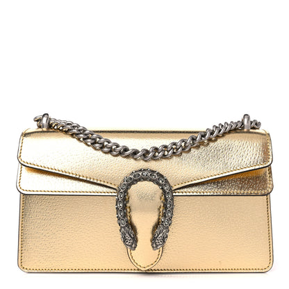 Gucci Metallic Textured Calfskin Crystal Small Dionysus Shoulder Bag Gold 1 of 10
