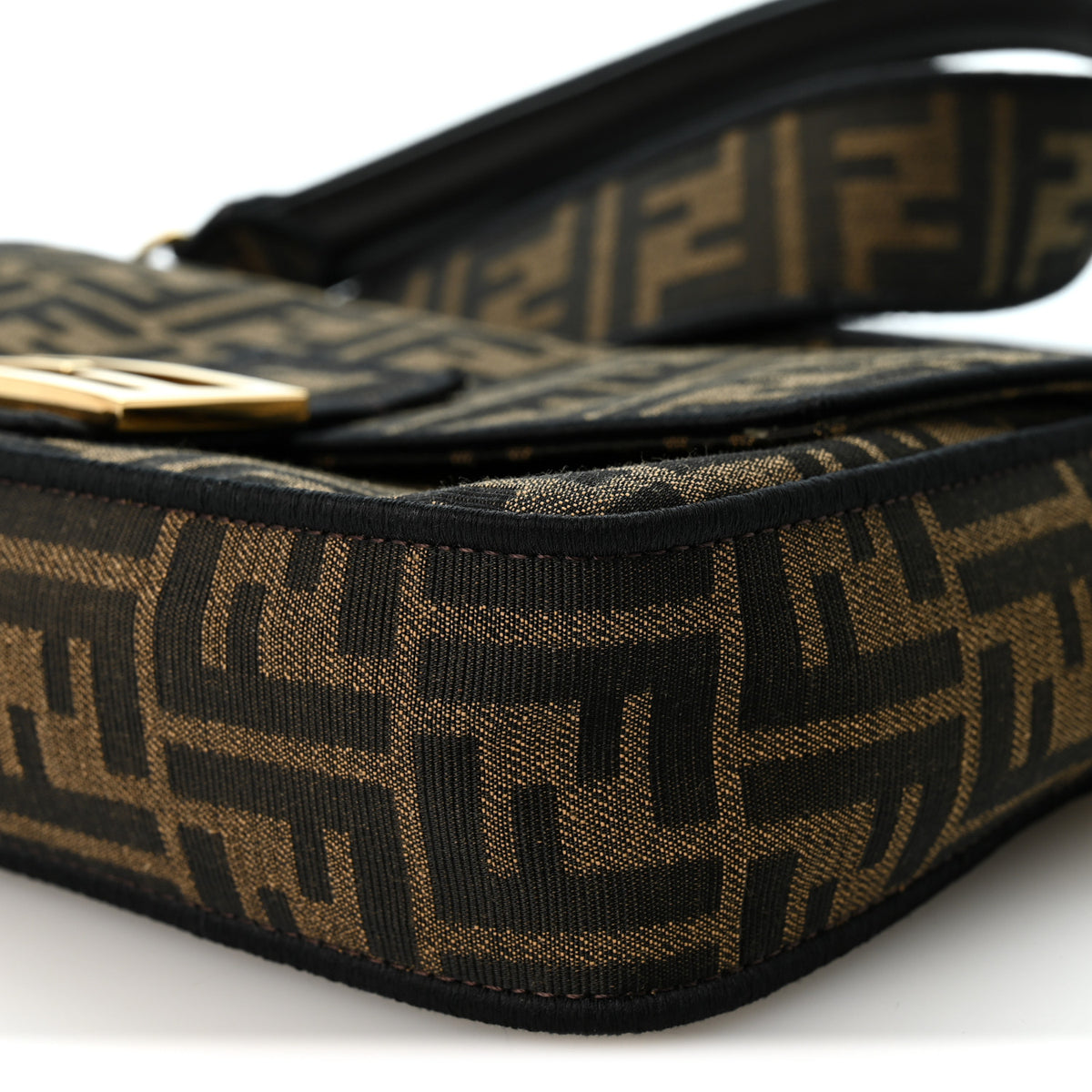 Fabric Jacquard FF 1974 Medium Baguette Tobacco Moro Black