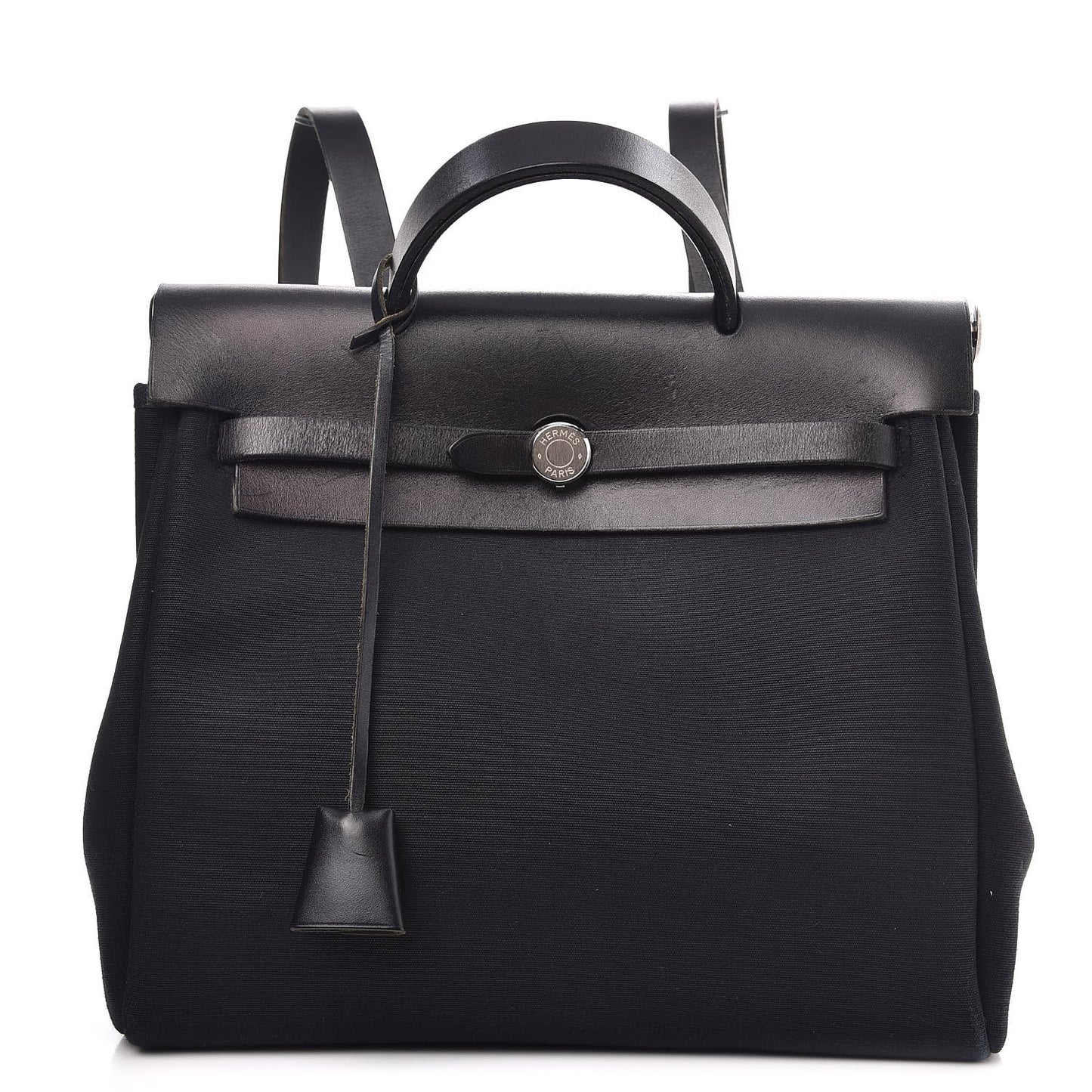 Toile Vache Calfskin Herbag 30 PM Backpack Black