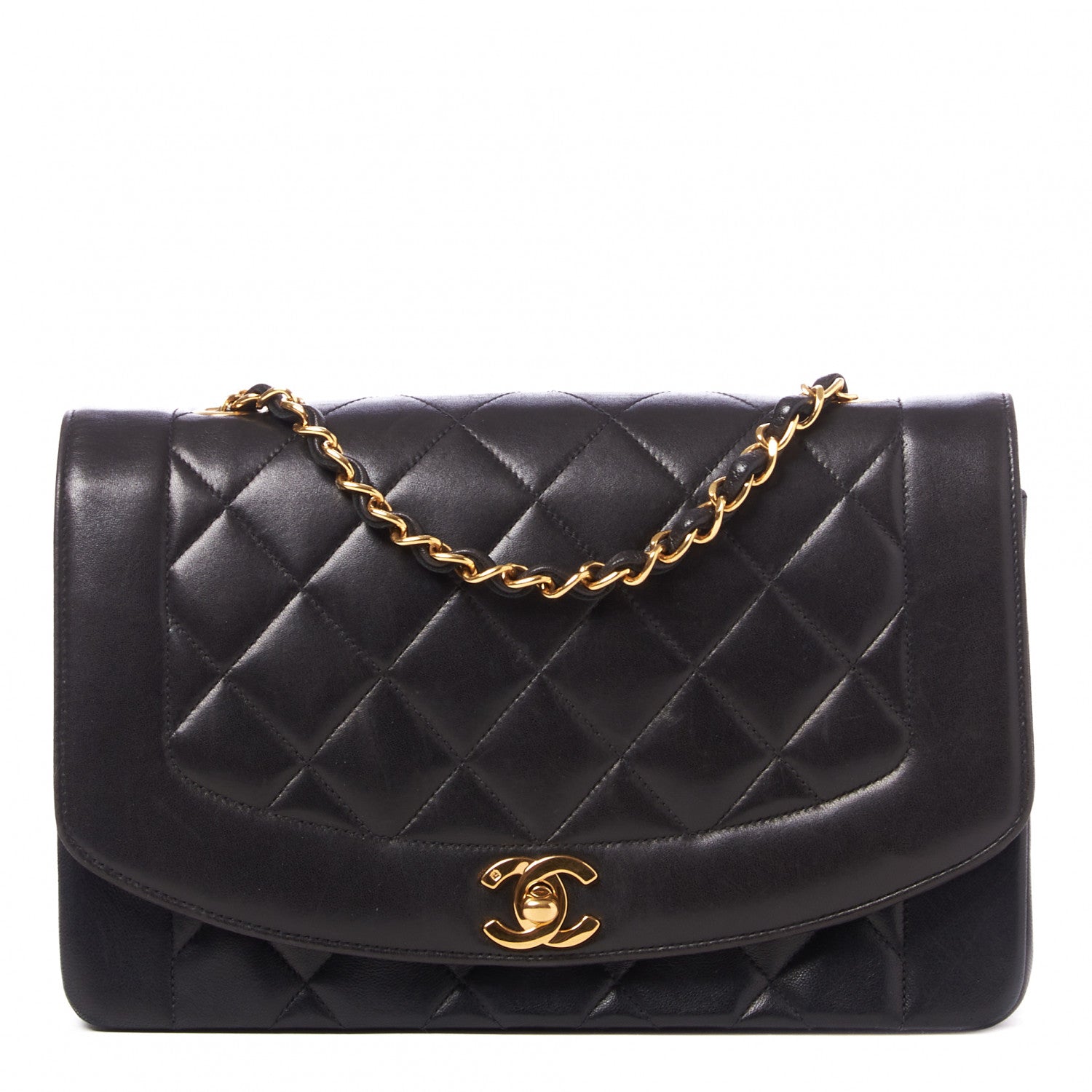 Chanel Lambskin Quilted Medium Single Flap Black 1 of 9