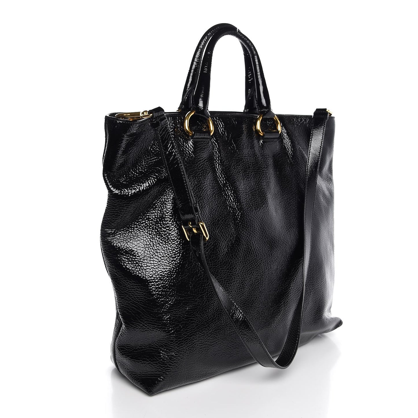 Vernice Naplak Shopping Tote Black