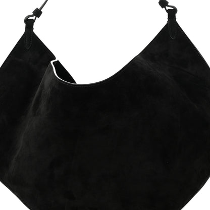 Khaite Suede Calfskin Medium Lotus Tote Black 7 of 9