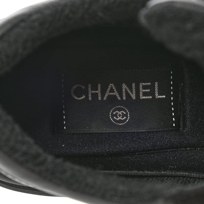 Chanel Calfskin Suede CC Sneakers 36.5 Black 6 of 7