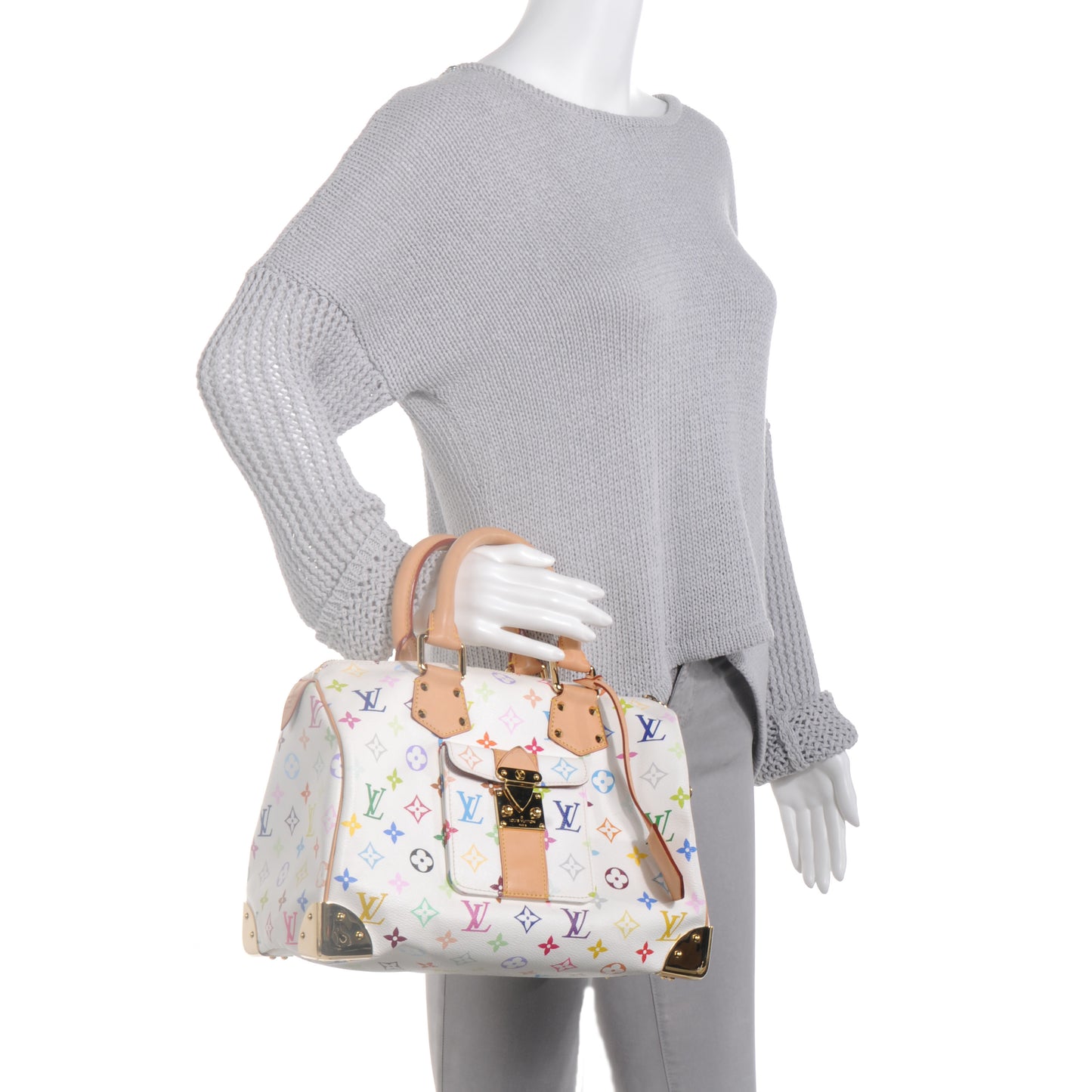 Monogram Multicolor Speedy 30 White