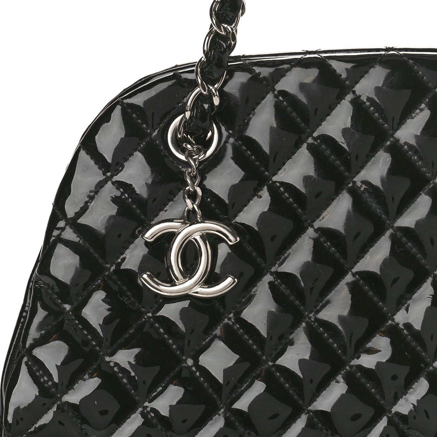 Patent Quilted Medium Just Mademoiselle Black