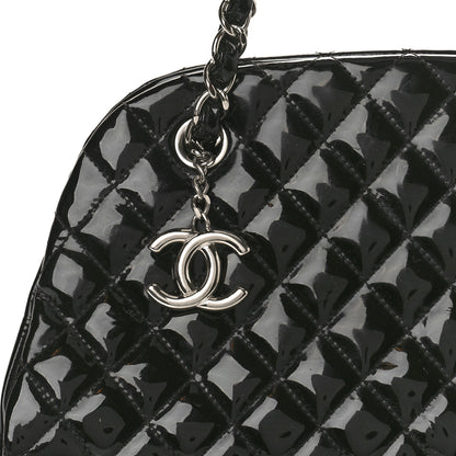 Chanel Patent Quilted Medium Just Mademoiselle Black 9 of 11