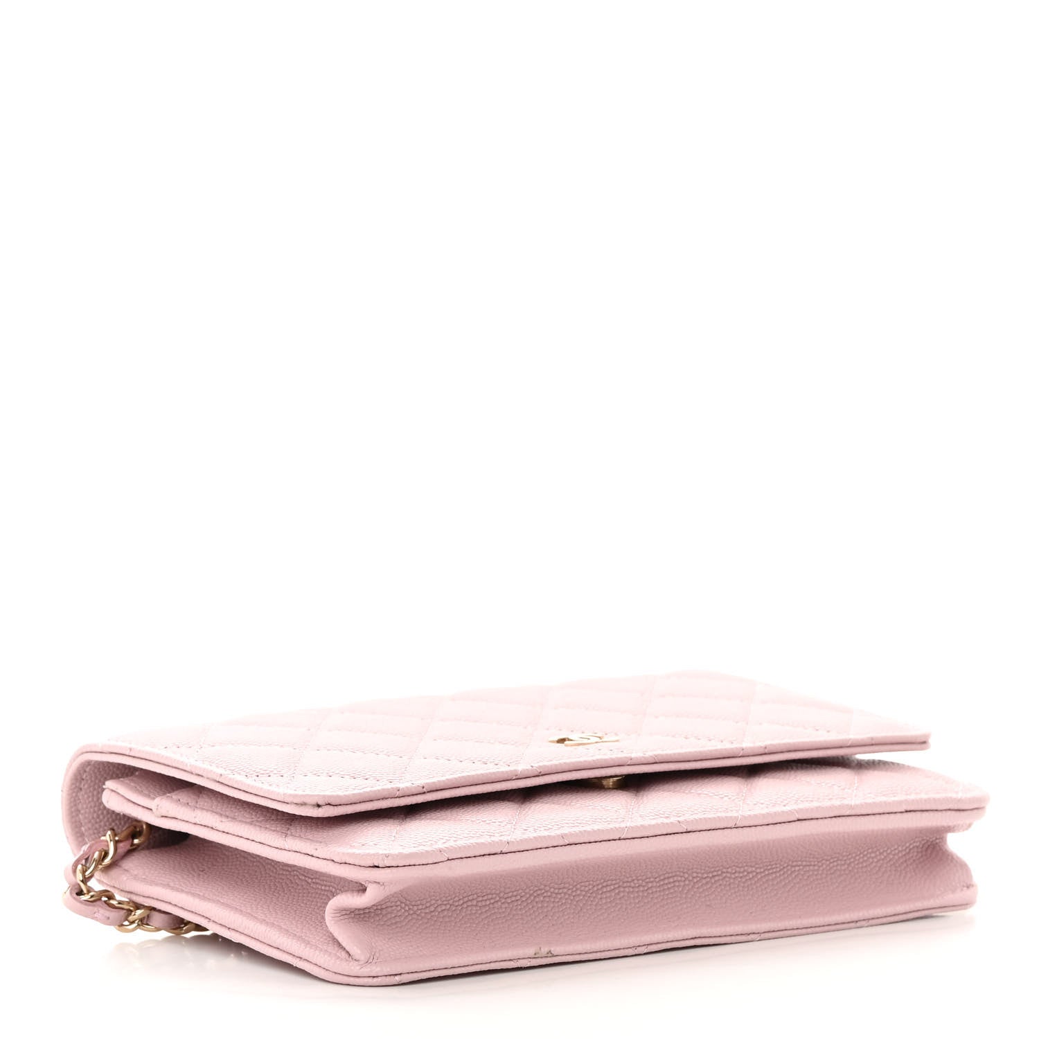 Chanel Caviar Quilted Wallet on Chain WOC Light Pink 4 of 13