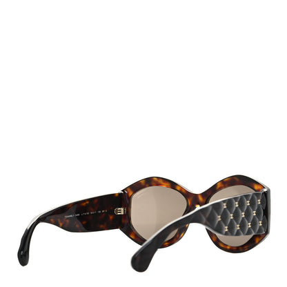Chanel Acetate Quilted CC Sunglasses 5486 Tortoise 4 of 8
