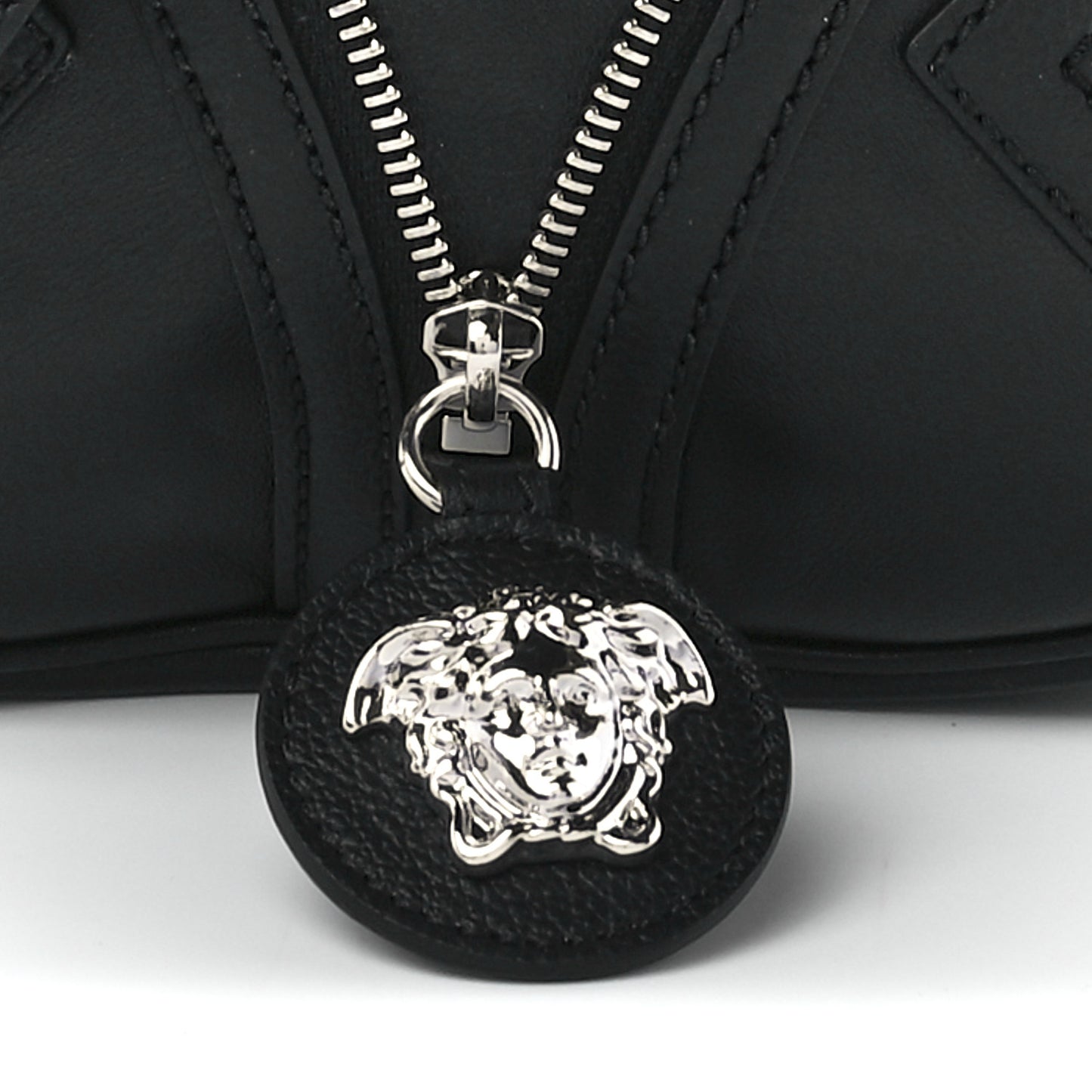 Calfskin Small Repeat Zip Hobo Black