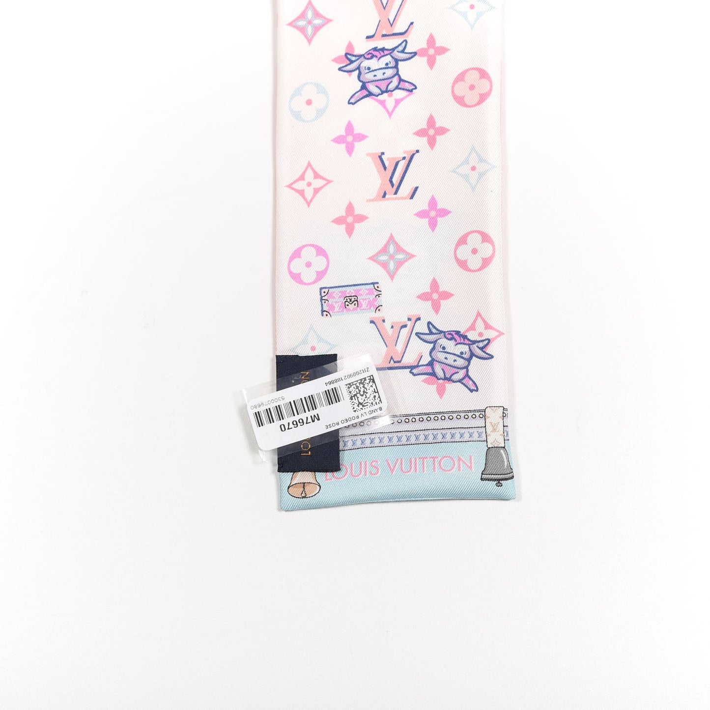 Silk Monogram Rodeo Bandeau Rose