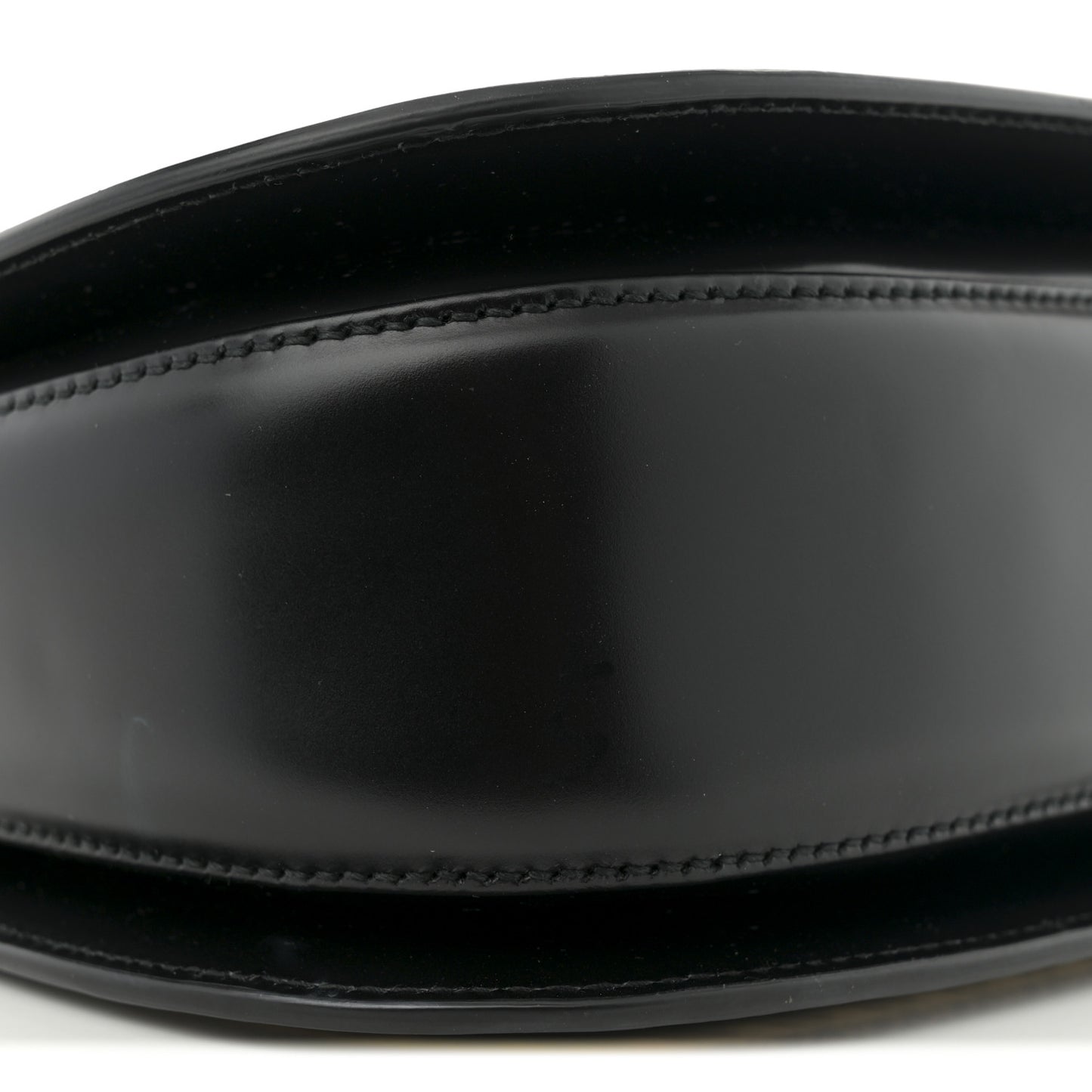 Calfskin Frame Print Bamboo Top Handle Bag Black