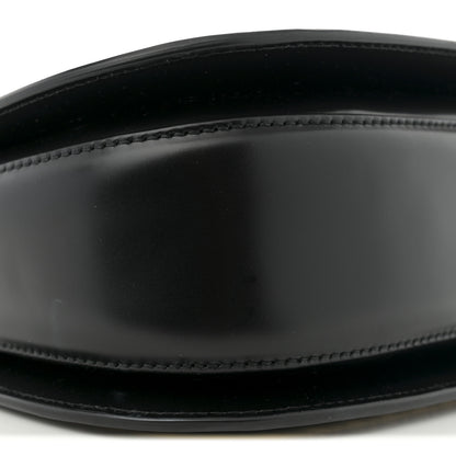 Gucci Calfskin Frame Print Bamboo Top Handle Bag Black 9 of 12