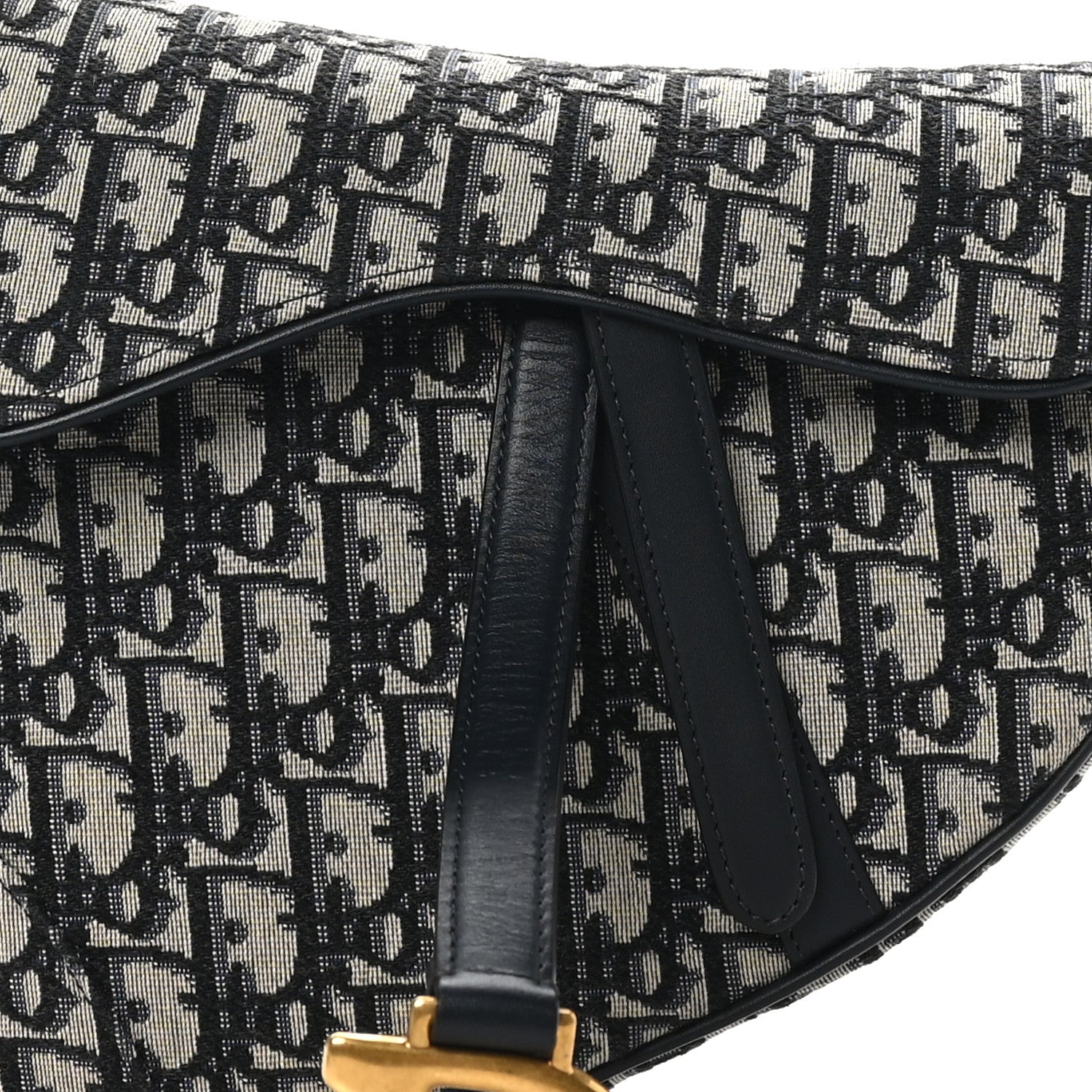 Christian Dior Oblique Saddle Bag Blue 8 of 10