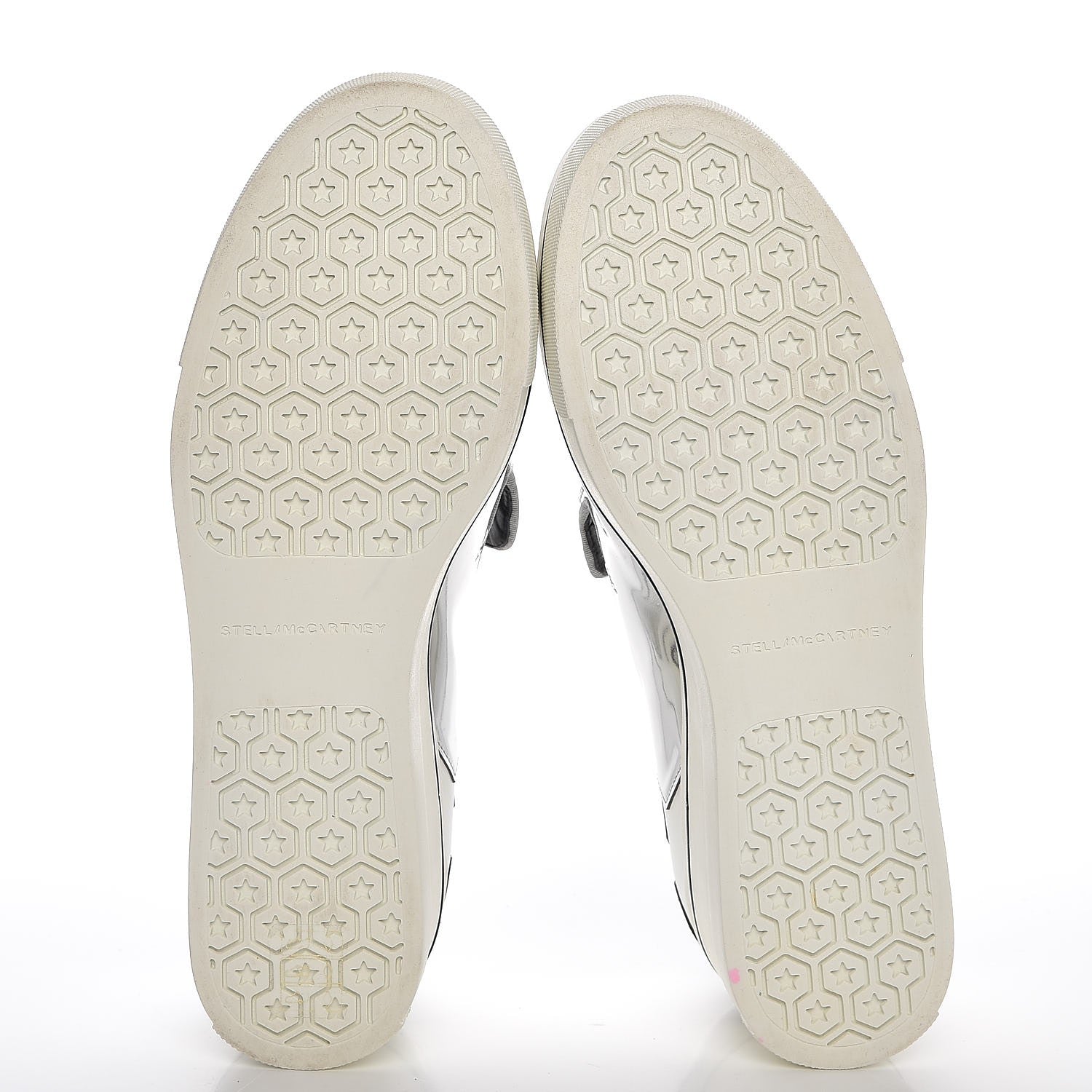 Stella McCartney Metallic Patent Alter Nappa Binx Star Slip On Platform Sneaker 38 Silver 7 of 11