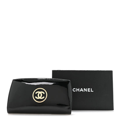 Chanel Patent CC Trousse Maquil Yen Wallet Black 9 of 9