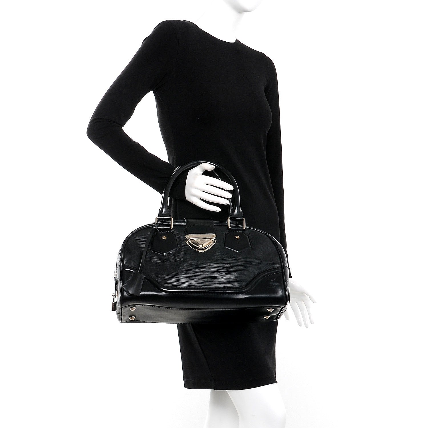 Louis Vuitton Epi Bowling Montaigne GM Black 2 of 10