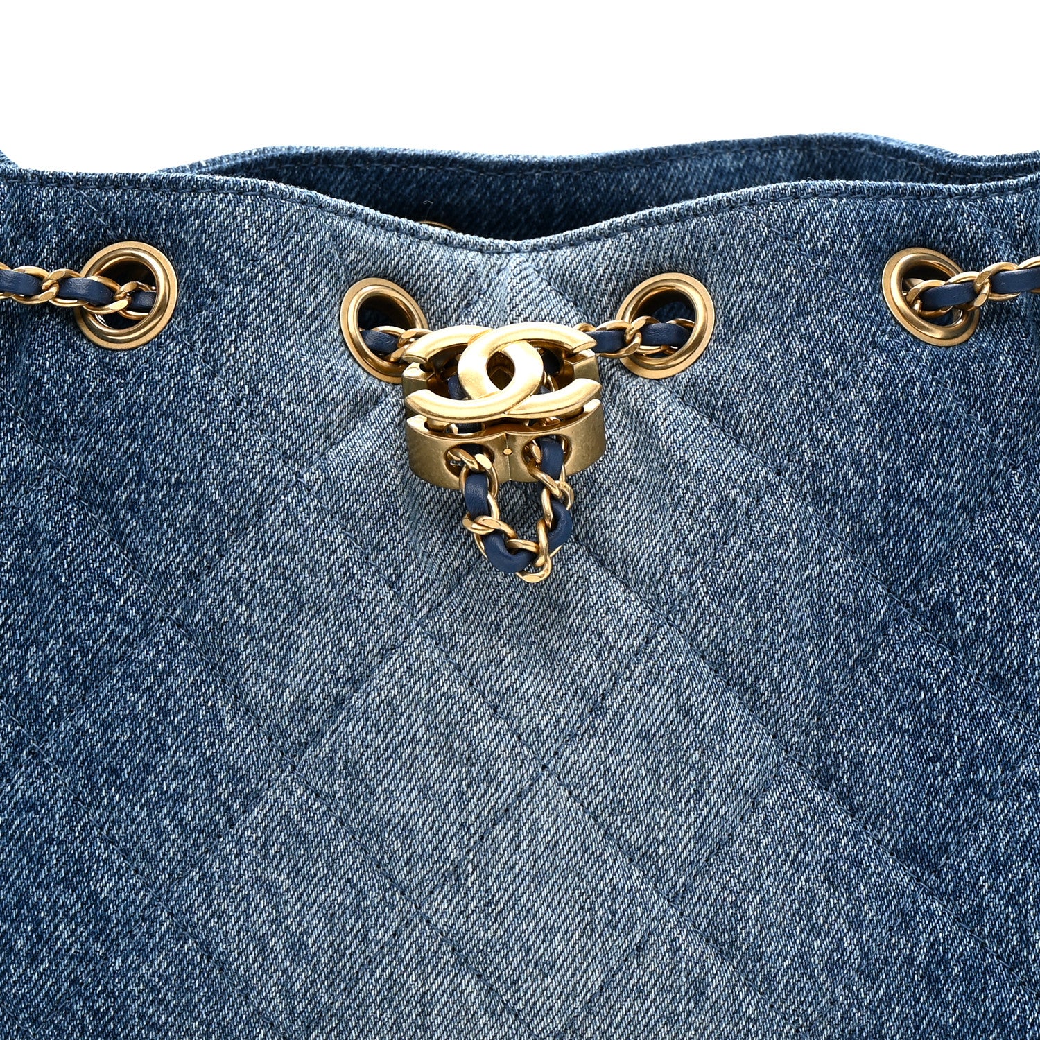 Chanel Washed Denim Quilted Mini Chanel 25 Handbag Blue 8 of 11
