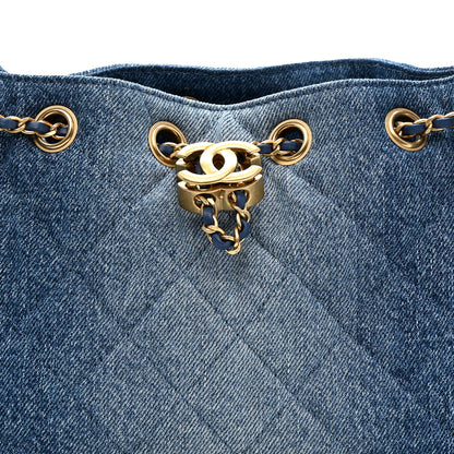 Chanel Washed Denim Quilted Mini Chanel 25 Handbag Blue 8 of 11