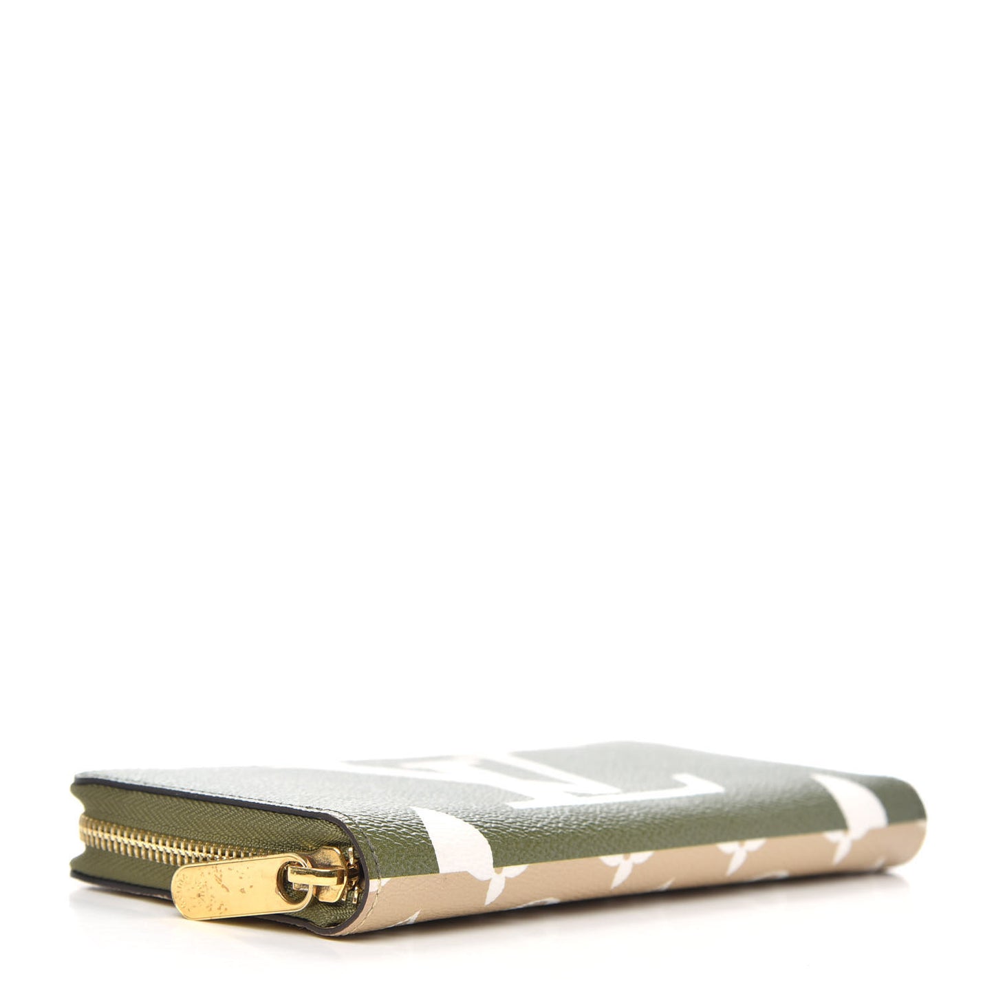 Monogram Giant Zippy Wallet Kaki White