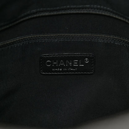 Chanel Metallic Calfskin Quilted Large Chain Me Hobo Dark Grey 6 of 9