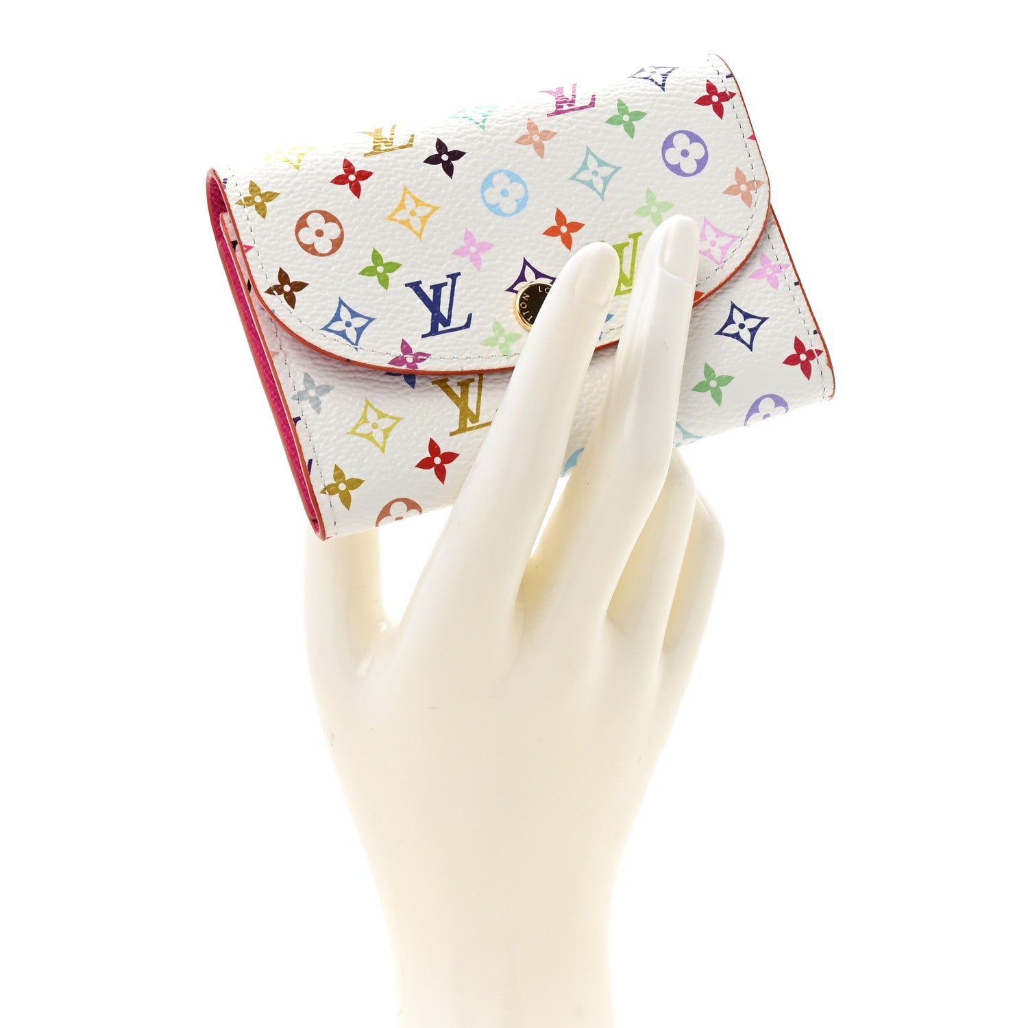 Louis Vuitton LV X TM Monogram Multicolor Rosalie Coin Purse White Kawaii Pink 2 of 7