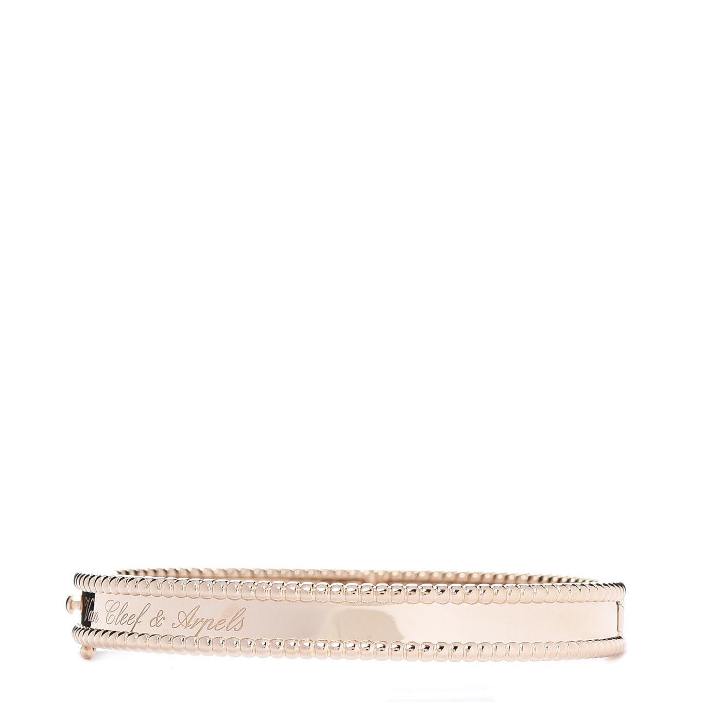 18K Rose Gold Perlee Signature Bangle Bracelet S