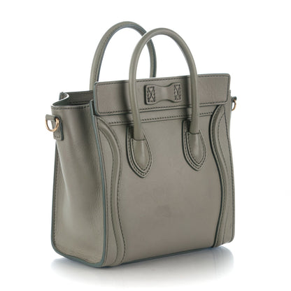 Celine Smooth Calfskin Nano Luggage Taupe 3 of 6