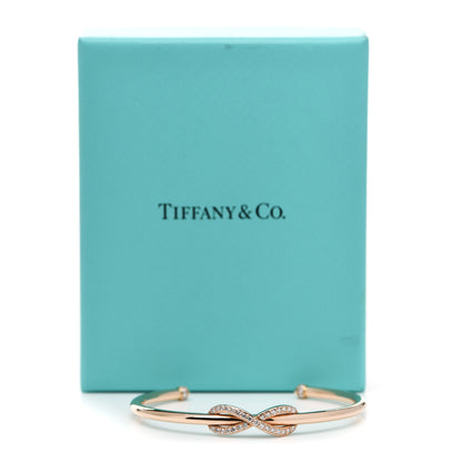 Tiffany 18K Rose Gold Diamond Infinity Cuff Bracelet 5 of 5