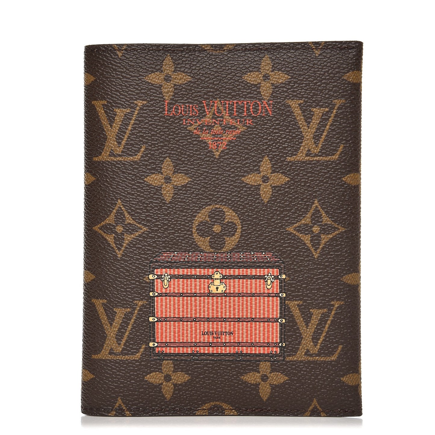 Damier Ebene Trunks and Locks Passport Cover