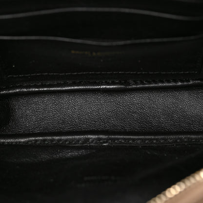 Saint Laurent Grain De Poudre Matelasse Monogram Mini Lou Camera Bag Dark Beige 5 of 8