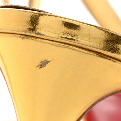Christian Louboutin Crystal Strass Rosalie 100 Sandals 38.5 Cry Aurum Gold 8 of 10