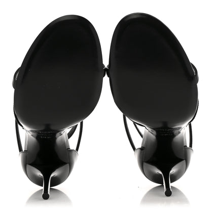 Saint Laurent Patent Cassandra 100 Sandals 38.5 Black 6 of 10