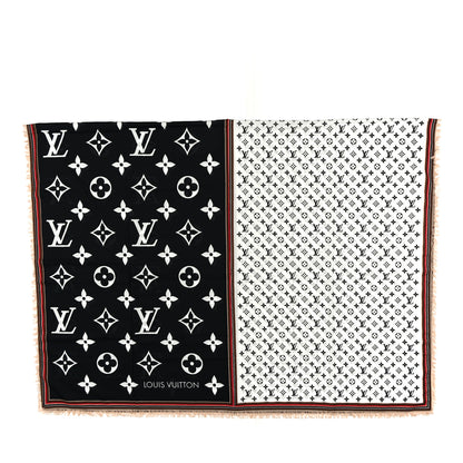 Louis Vuitton Cotton Monogram Bliss Stole Black Multicolor 2 of 4
