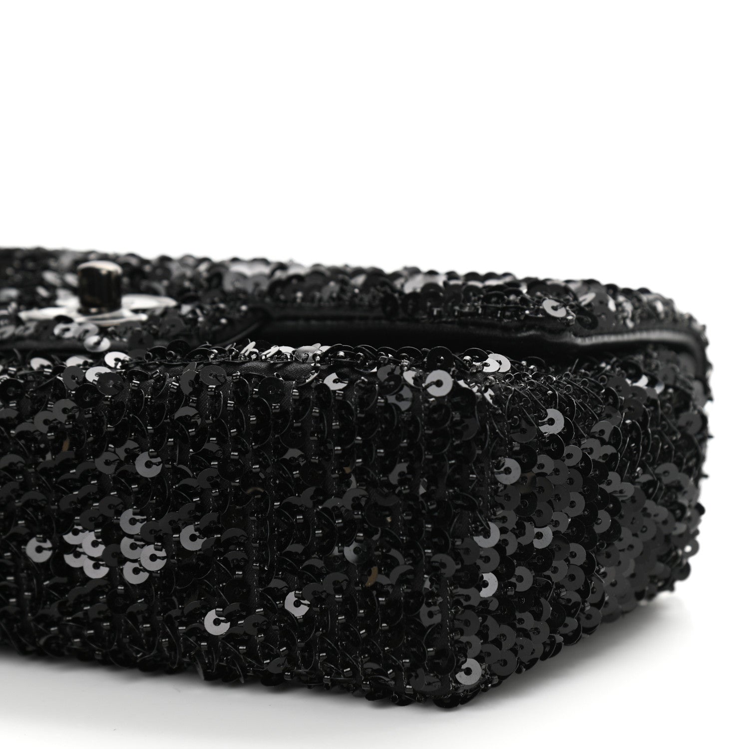 Chanel Sequin Mini Rectangular Flap Black 10 of 10