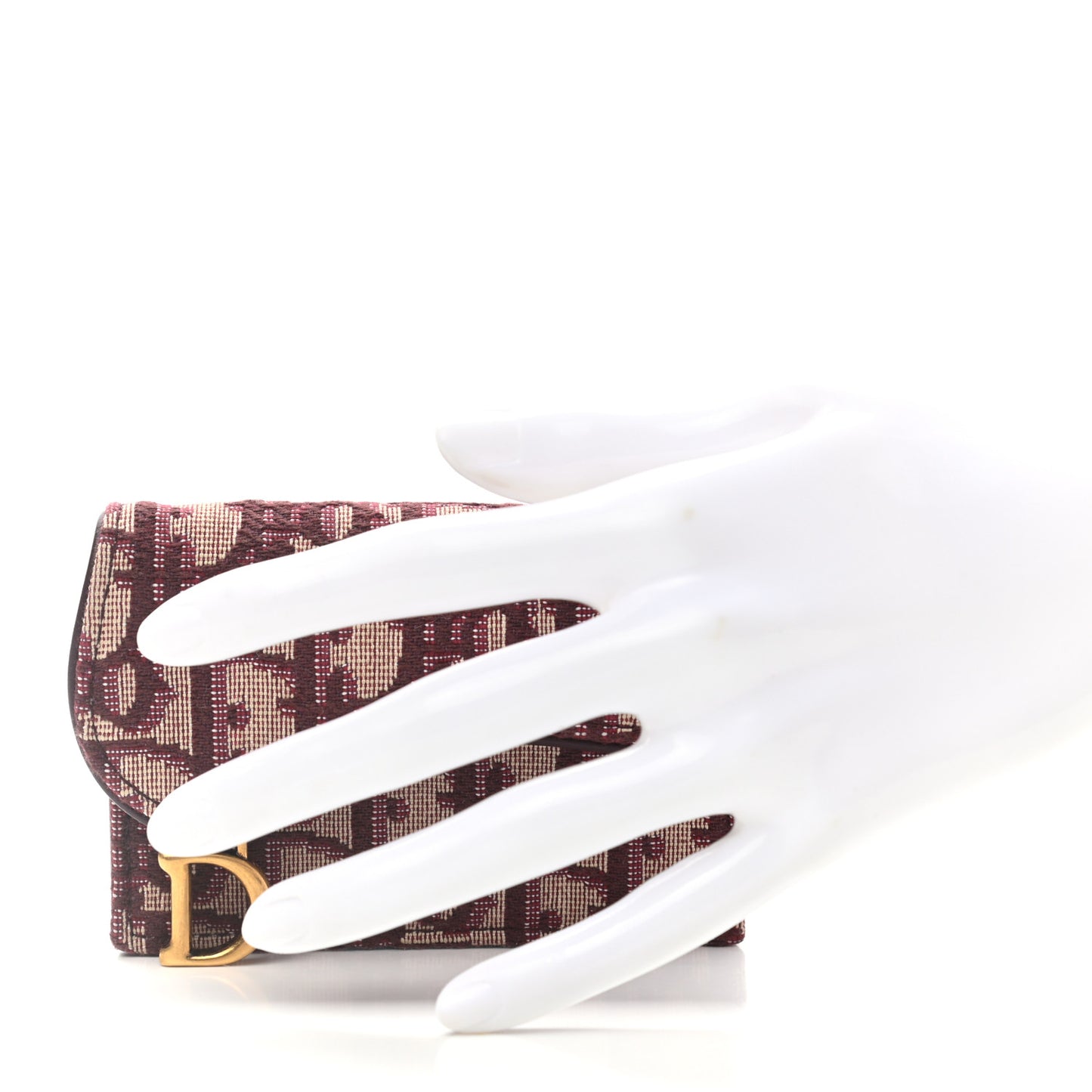 Oblique Saddle Card Holder Bordeaux
