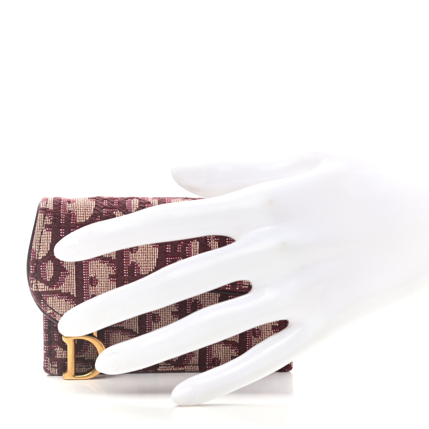 Christian Dior Oblique Saddle Card Holder Bordeaux 2 of 10