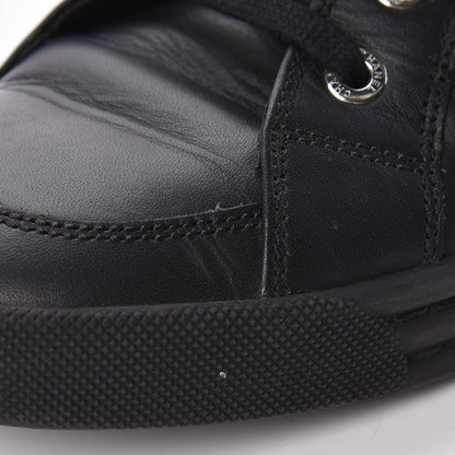 Chanel Calfskin Pearl High Top CC Sneakers 36 Black 10 of 16