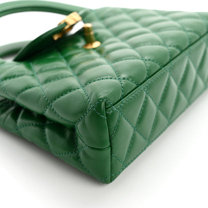Chanel Shiny Aged Calfskin Quilted Nano Kelly Shopper Green 14 of 15