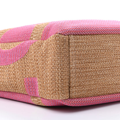 Chanel Mixed Fibers Large Shopping Bag Pink Beige 9 of 10