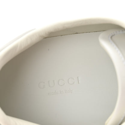 Gucci Calfskin Interlocking G Perforated Womens Ace Sneakers 38.5 White Grey Sky 8 of 10