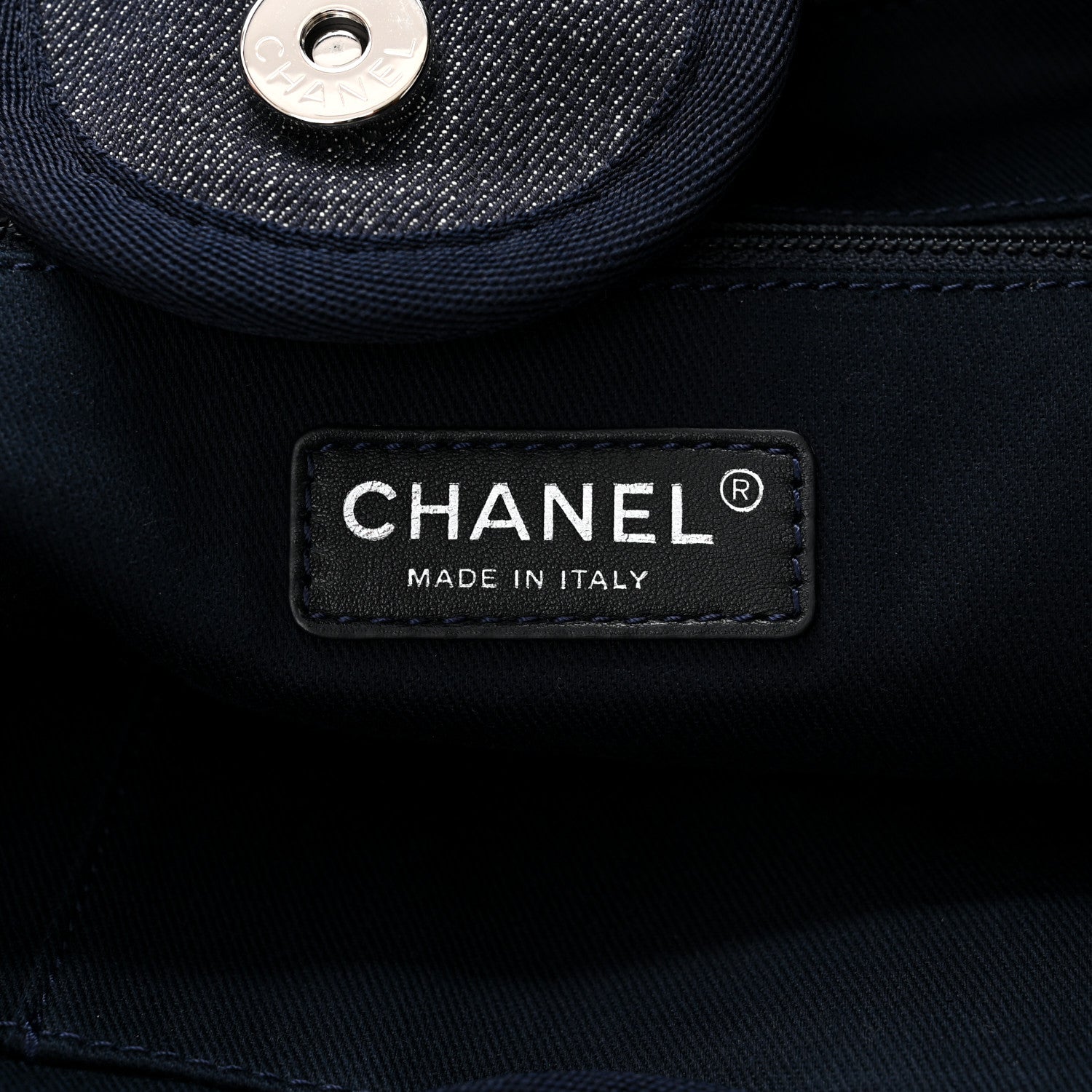 Chanel Denim Large Deauville Tote Dark Blue 6 of 10