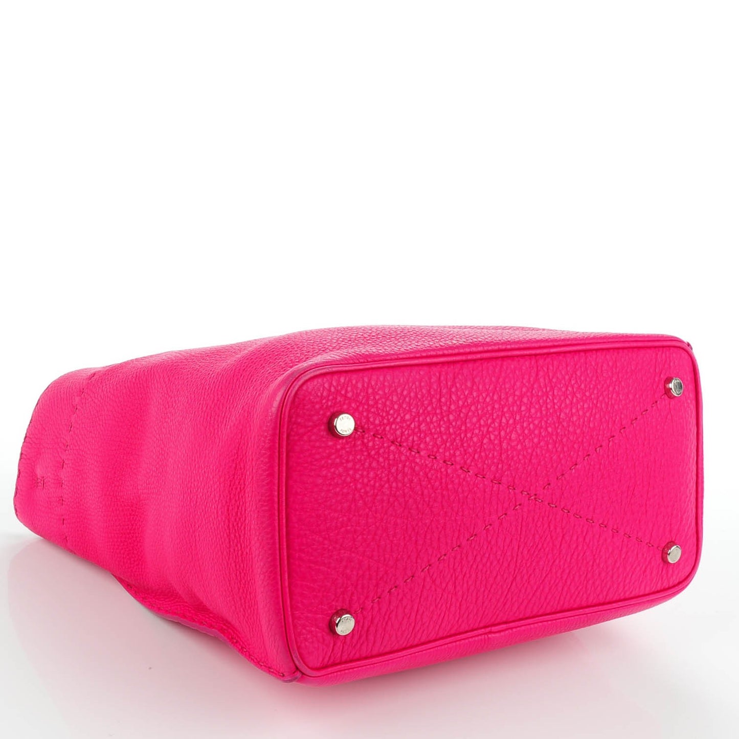 Cuoio Romano Selleria Large Anna Bucket Bag Fuxia