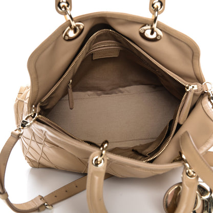 Christian Dior Lambskin Cannage Medium Granville Tote Beige 6 of 10