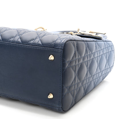 Christian Dior Lambskin Cannage Gradient Medium Lady Dior Blue 10 of 11