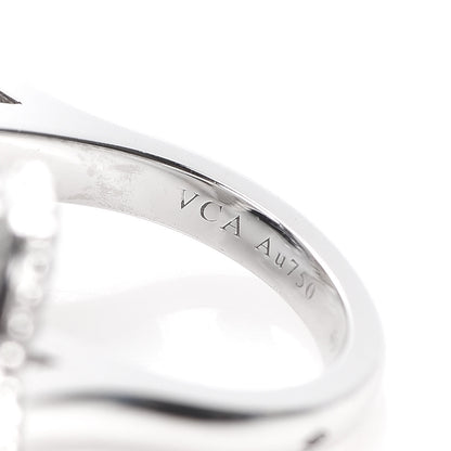 Van Cleef & Arpels 18K White Gold Mother of Pearl Magic Alhambra Between the Finger Ring 48 4.5 4 of 7