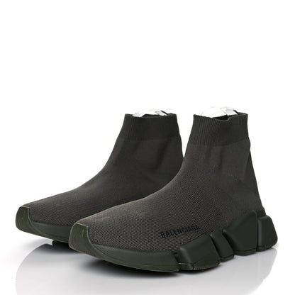 Balenciaga Technical 3D Recycled Knit Womens Speed 2.0 Sneakers 38 Monocolor Dark Kaki 3 of 7